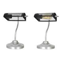 Tischlampe Ditton Silber Schwarz