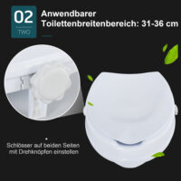 Toilettenaufsatz 130kg Toilettensitzerhöhung