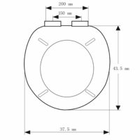Toilettensitz mit Steinmotiv - Absenkautomatik