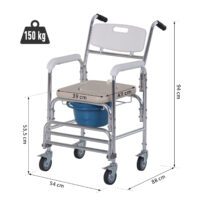 Toilettenstuhl Rollstuhl Nachtstuhl bis 150kg