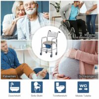 Toilettenstuhl Rollstuhl Nachtstuhl bis 150kg