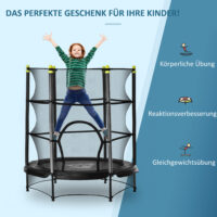 Trampolin für Kinder Ø140cm mit Sicherheitsnetz bis 45kg