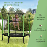 Trampolin für Kinder mit Sicherheitsnetz 163.5Hcm bis 60kg