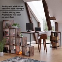 Treppenregal Braun 10 Fächer 129.5x29x129.5cm MDF Freistehend