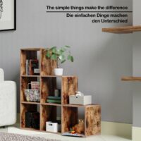 Treppenregal Braun 6 Fächer 97.5x29x97.5cm MDF