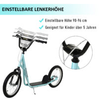 Trottinett Scooter Kickboard Kindertrotti 16 Zoll Luftreifen grün