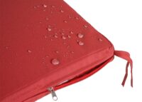 Truhenbank Rattan JAM-F39 3 Sitzer anthrazit Kissen bordeaux