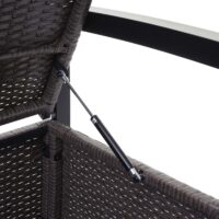 Truhenbank Rattan JAM-F39 3 Sitzer grau-meliert Kissen beige