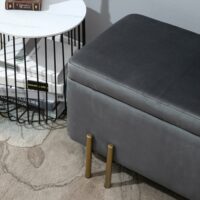 Truhenbank Sitzbank mit Stauraum Dunkelgrau 100cm