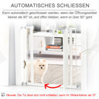 Türschutzgitter 74-80cm Treppenschutzgitter Doppeltem Verschluss