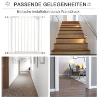 Türschutzgitter 74-80cm Treppenschutzgitter Doppeltem Verschluss