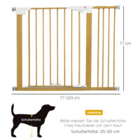 Türschutzgitter 77-103cm Hundeabsperrgitter Metall