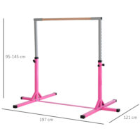 Turnstange Turnreck Reckstange Gymnastikstange 13 Stufen Rosa
