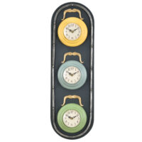 Wanduhr Ampel Metall Dekouhr Retro Shabby Look