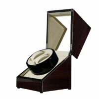 Uhrenbeweger für 2 Uhren Holz weinrot