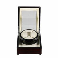 Uhrenbeweger für 2 Uhren Holz weinrot