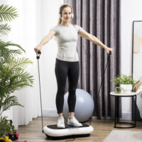 Vibrationsplatte mit 2 Fitnessbändern 99 Vibrationsstufen