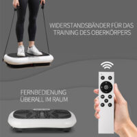Vibrationsplatte mit 2 Fitnessbändern 99 Vibrationsstufen