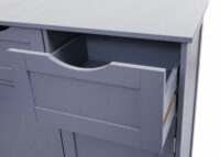 Vintage Kommode Nostalgie 2 Schubladen und 2 Türen 80x70x35cm grau