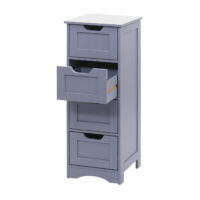 Vintage Kommode Nostalgie 4 Schubladen 80x30x26cm grau