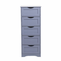 Vintage Kommode Nostalgie 5 Schubladen 100x40x35cm grau