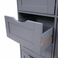 Vintage Kommode Nostalgie 5 Schubladen und 1 Tür 80x70x35cm grau