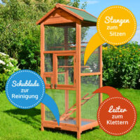 Voliere Holz Vogelvoliere M