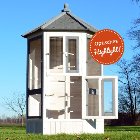 Voliere Vogelvoliere Luise Sechseck