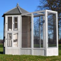 Voliere Vogelvoliere Luise Sechseck mit Anbau