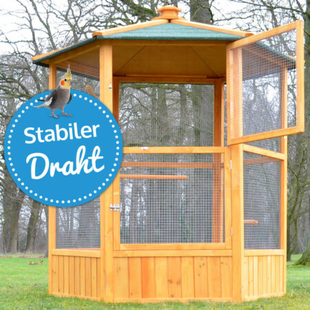 Voliere Vogelvoliere Maxi Sechseck