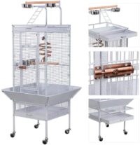 Voliere Vogelvoliere Vogelkäfig 156cm weiss