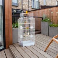 Voliere Vogelvoliere Vogelkäfig Weiss