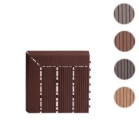 WPC Eck-Gartenfliese Rhone + Abschluss Premium Ecke links