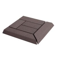 WPC Eck-Gartenfliese Rhone + Abschluss Premium Ecke versetzt