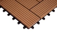 WPC Eck-Gartenfliese Rhone + Abschluss Premium Ecke versetzt