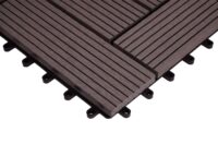 WPC Eck-Gartenfliese Rhone + Abschluss Premium Ecke versetzt