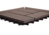 WPC Eck-Gartenfliese Rhone + Abschluss Premium Ecke versetzt