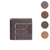 WPC Eck-Gartenfliese Rhone + Abschluss Premium Ecke versetzt