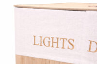 Wäschekorb Laundry Bambus 2 Fächer 100l ~ naturfarben