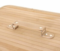 Wäschekorb Laundry Bambus 2 Fächer 100l ~ naturfarben