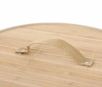 Wäschekorb Laundry Wäschebox Bambus rund 50l ~ naturfarben