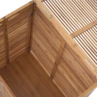 Wäschekorb Wäschetruhe Bambus 61x50x35cm