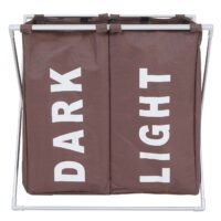 Wäschekorb easyLaundry Wäschesammler 2 Fächer 58x59x37cm 127L