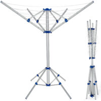 Wäschespinne Aluminium mit 4 Armen 16m Gesamtleine
