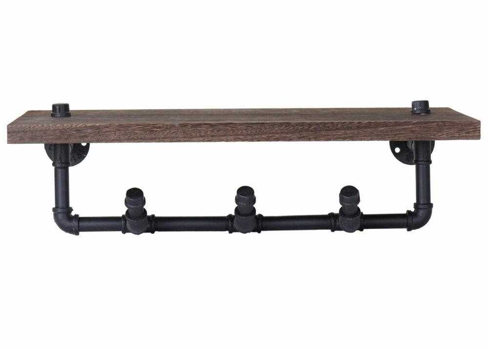 Wandgarderobe Ablageregal im aktuellen Industriedesign braun