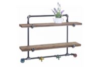 Wandgarderobe Garderobe Industrial Stahl-Rohr 70x54x23cm