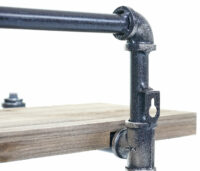 Wandgarderobe Garderobe Industrial Stahl-Rohr 70x54x23cm