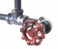 Wandgarderobe Garderobe Industrial Stahl-Rohr 70x54x23cm