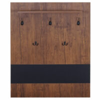 Wandgarderobe Garderobenpaneel ~100x80cm Wildeiche-Optik