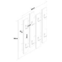 Wandgarderobe Raseborg 60x80cm Eiche-Optik
